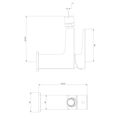 OMNIRES PM7420BL - Смеситель для биде PARMA 12,25 см матовый черный