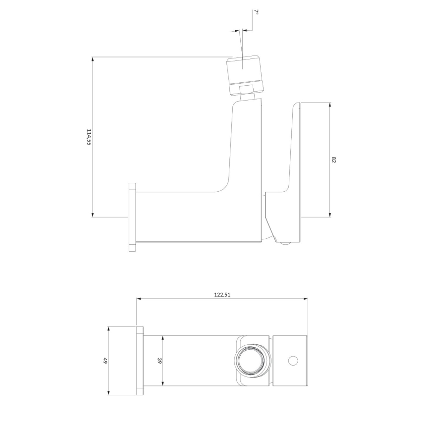 OMNIRES PM7420BL - Смеситель для биде PARMA 12,25 см матовый черный