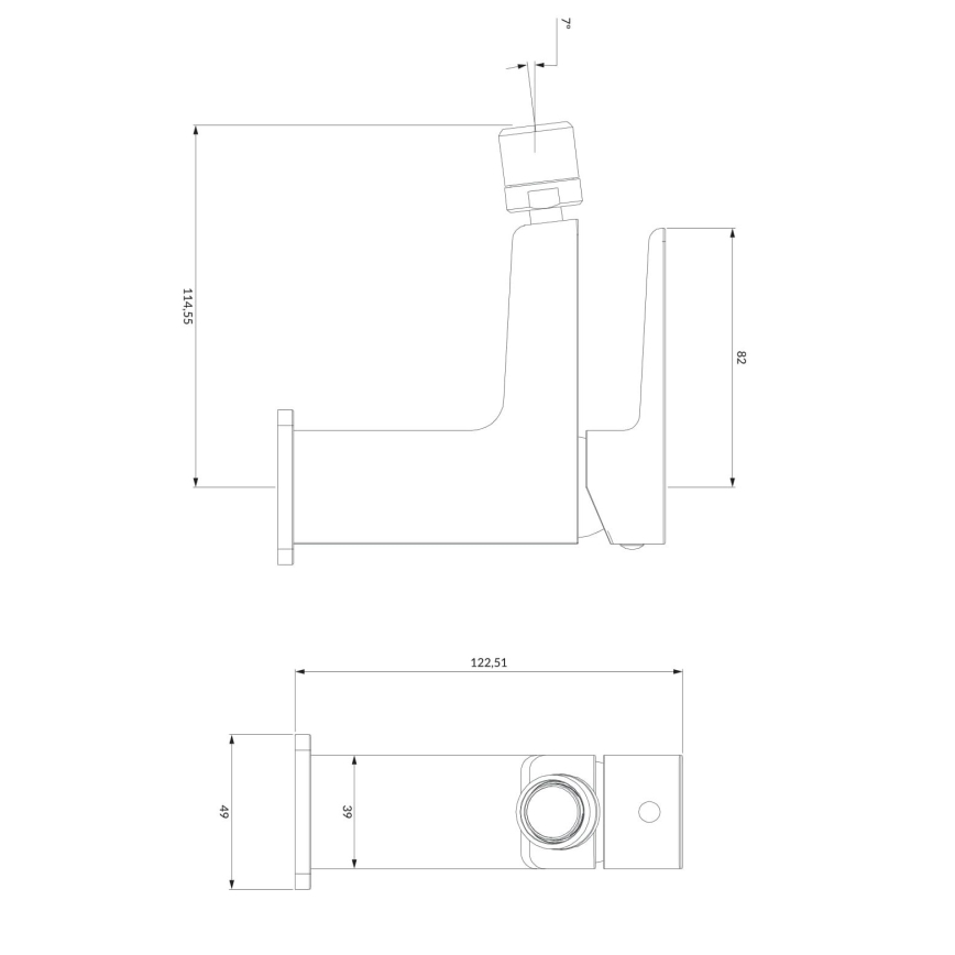 OMNIRES PM7420CR - Смеситель для биде PARMA 12,25 см блестящий хром