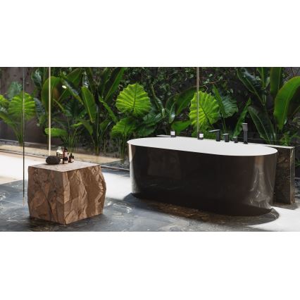 OMNIRES PM7432BL - Смеситель для ванны 4 отверстия PARMA матовый черный