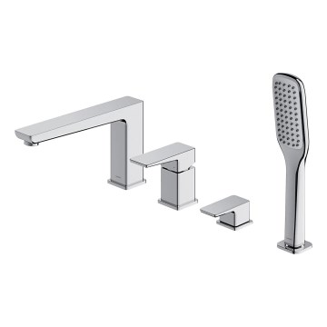 OMNIRES PM7432CR - Смеситель для ванны 4 отверстия PARMA блестящий хром