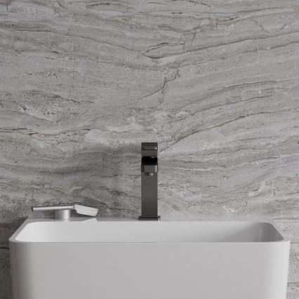 OMNIRES SL7710GR - Змішувач для умивальника SLIDE 17 см полірований графіт