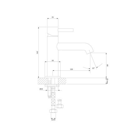 OMNIRES Y1210NCR - Смеситель для раковины Y 16,2 см блестящий хром