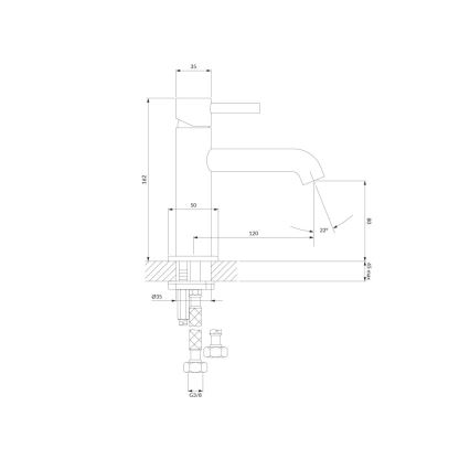 OMNIRES Y1210NGR - Смеситель для раковины Y 16,2 см матовый графит
