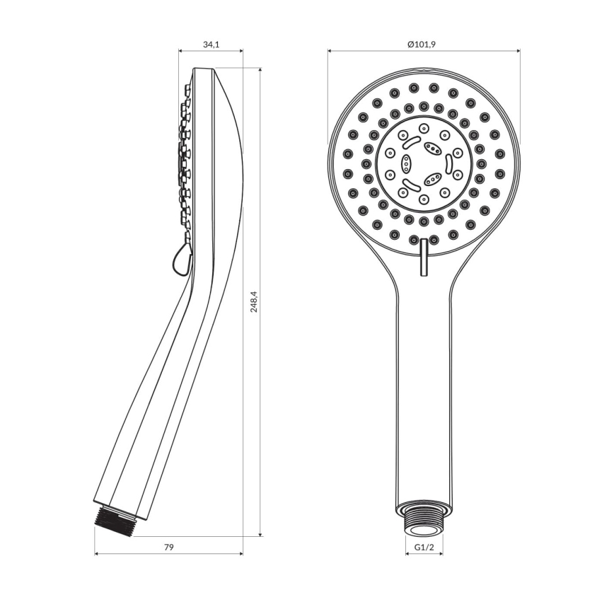 OMNIRES YOSEMITE-RCR - Ручной душ YOSEMITE блестящий хром