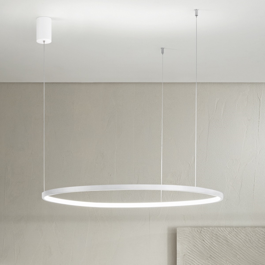 Ondaluce - диммируемая LED люстра на тросе SOEL LED/38W/230V 3000/4000K диаметр 80 см белая