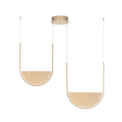 Ondaluce - диммируемая подвесная люстра на тросе LOTUS LED/55W/230V, золотая