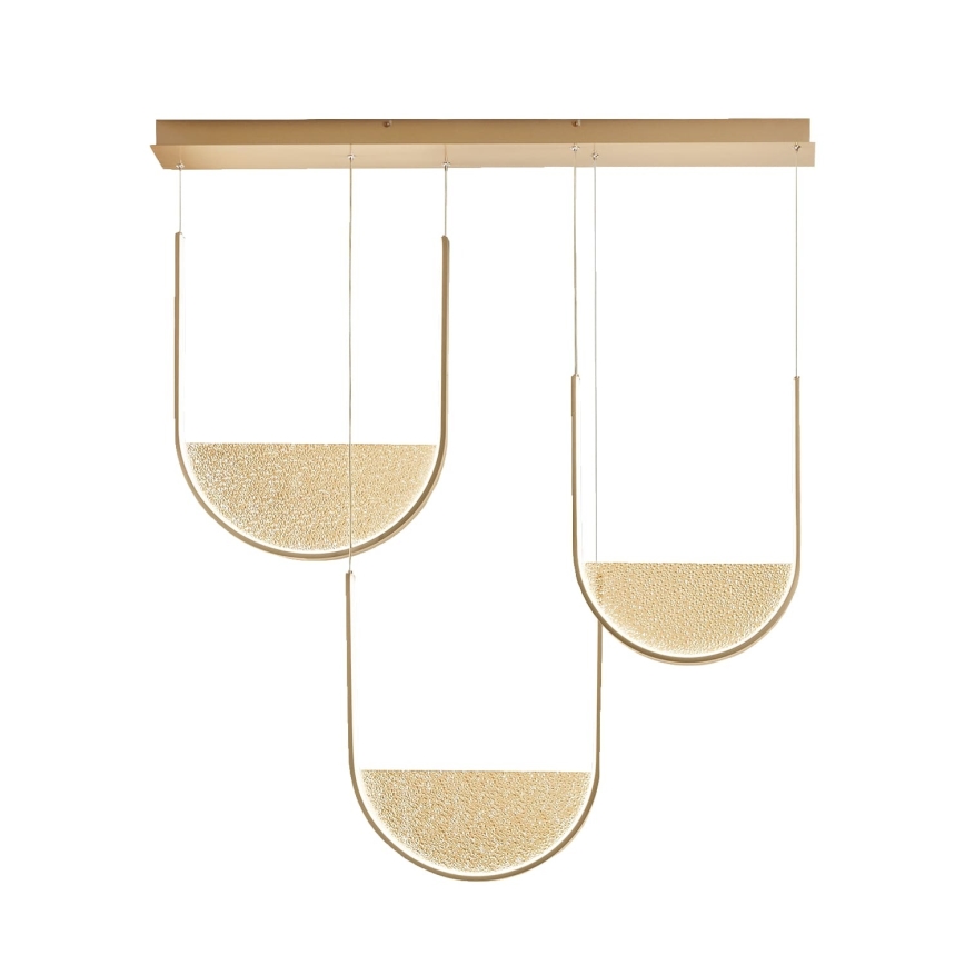 Ondaluce - диммируемая светодиодная люстра на тросе LOTUS LED/70W/230V золотая