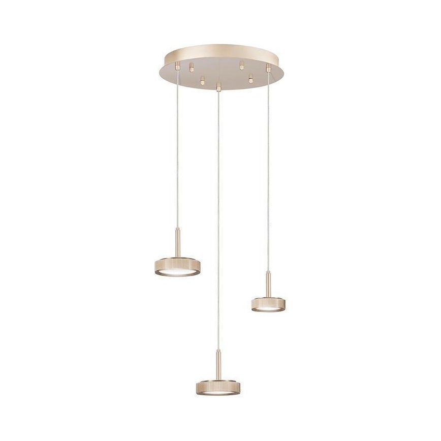 Ondaluce - диммируемая светодиодная люстра на тросе NINA LED/24W/230V диам. 35 см золотая