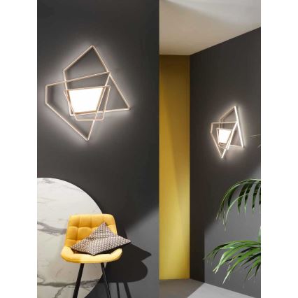 Ondaluce - Диммируемый потолочный светильник GALAXY LED/90W/230V 71x84 см, золотой