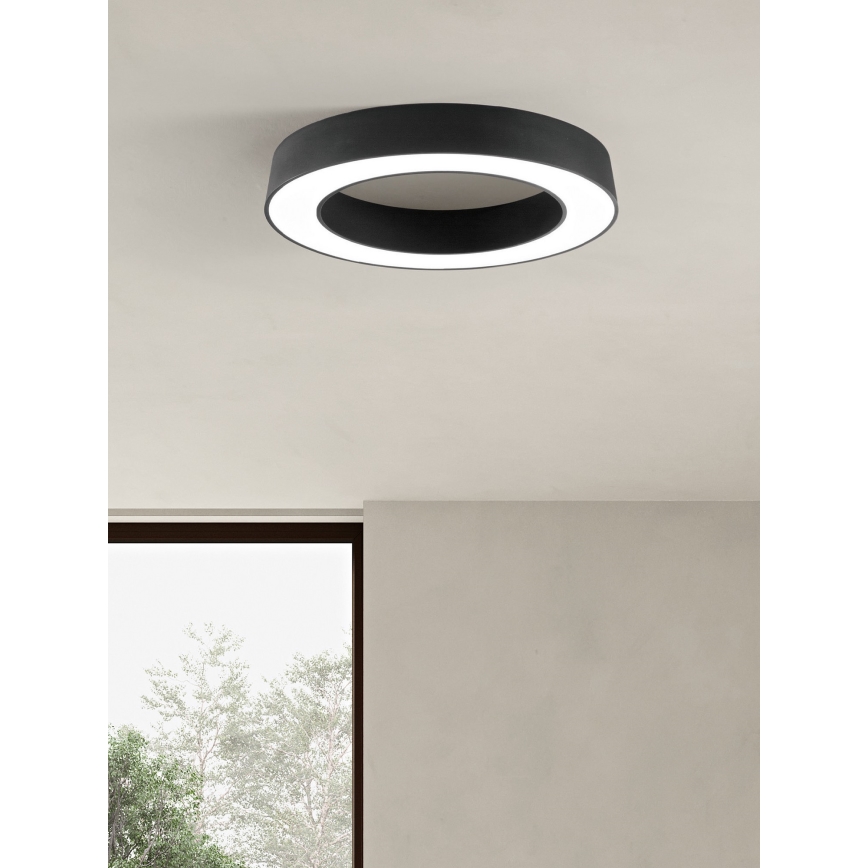 Ondaluce - диммируемый LED-потолочный светильник GLOBUS, 80 Вт, 230 В, 3000/4000 К, диаметр 100 см, черный