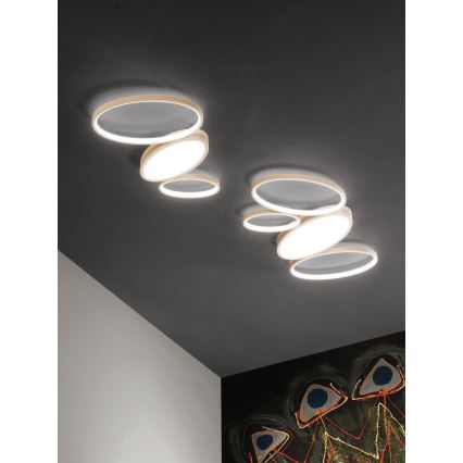 Ondaluce - диммируемый потолочный светильник RICE LED/34W/230V 45x80 cm золотой
