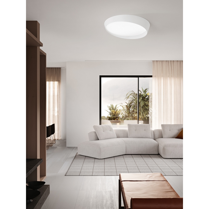 Ondaluce - диммируемый светодиодный потолочный светильник HALF LED/25W/230V 3000/4000K, диаметр 38,5 см, белый