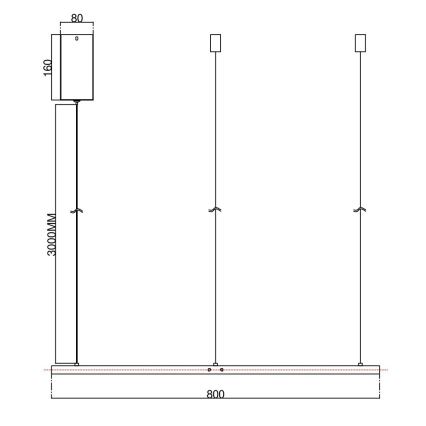 Ondaluce - димована LED-люстра на тросі SOEL LED/38W/230V, діаметр 80 см, золота