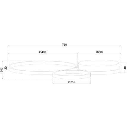 Ondaluce - димований LED настінний світильник POIS LED/42W/230V, золотий