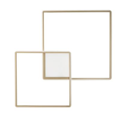 Ondaluce - Димований LED стельовий світильник DOWEL LED/46W/230V 55x55 cm золотий