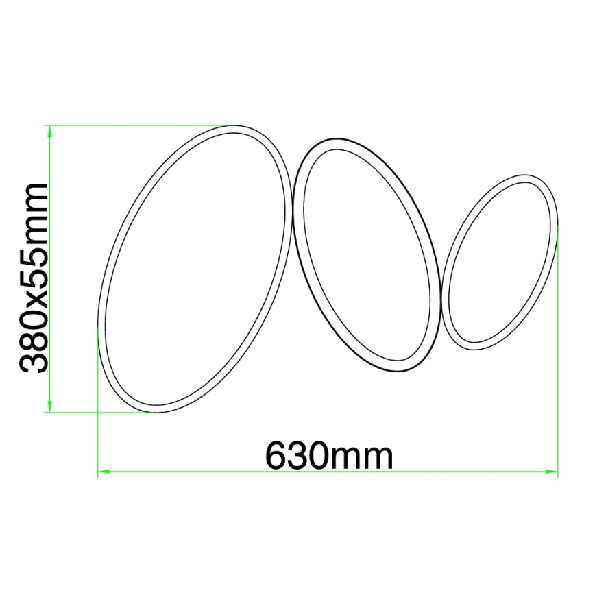 Ondaluce - димований LED стельовий світильник RICE LED/25W/230V 38x63 см, золотистий
