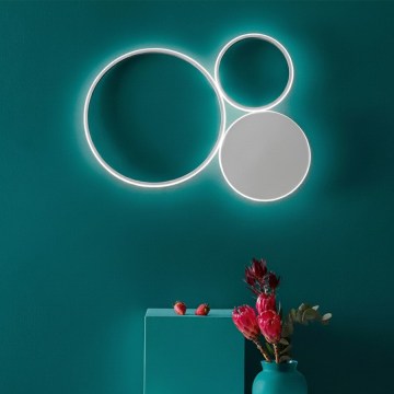 Ondaluce - Димований настінний світильник POIS LED/42W/230V сріблястий