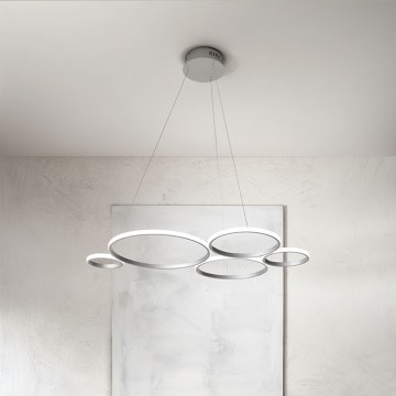 Ondaluce - LED диммируемая люстра на тросе POIS LED/60W/230V серебристая