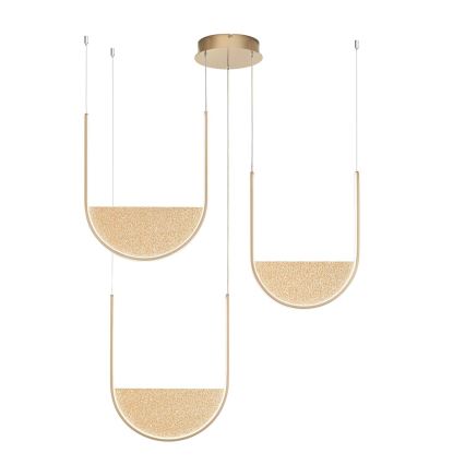 Ondaluce - LED диммируемая подвесная люстра на тросе LOTUS LED/70W/230V золотая