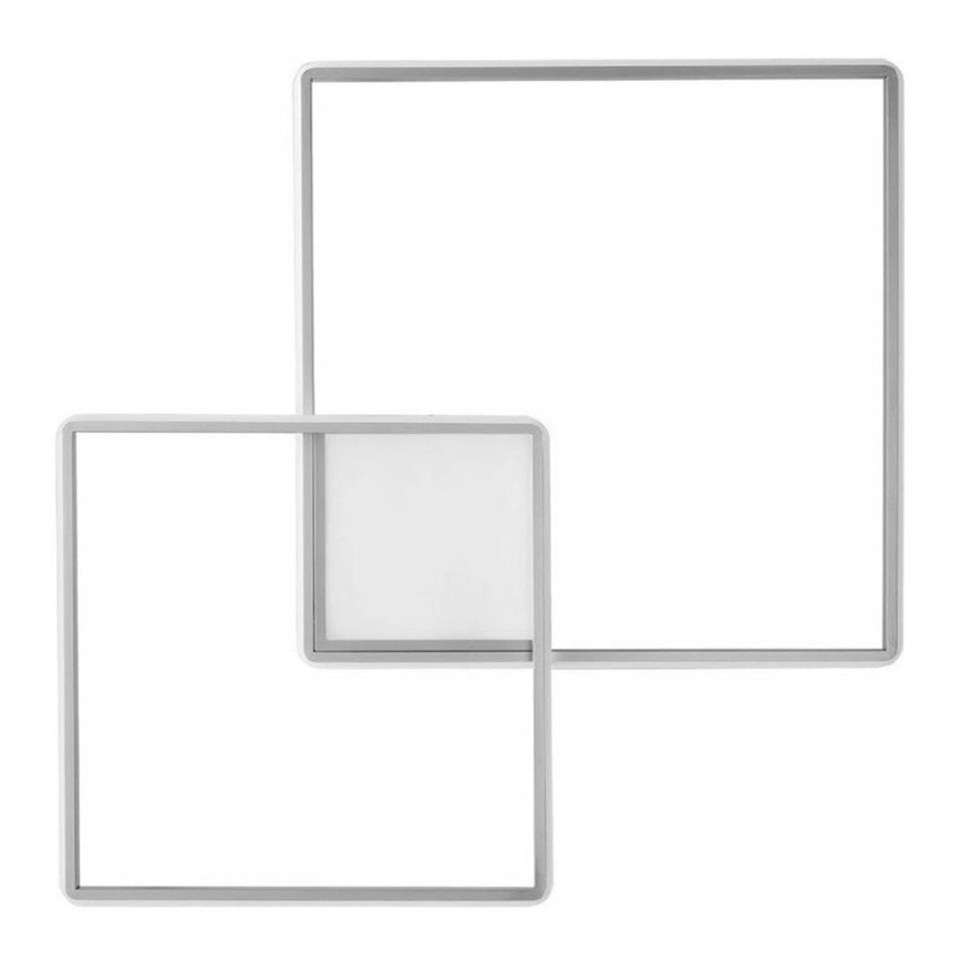 Ondaluce - LED димований стельовий світильник DOWEL LED/60W/230V 75x75 cm сріблястий