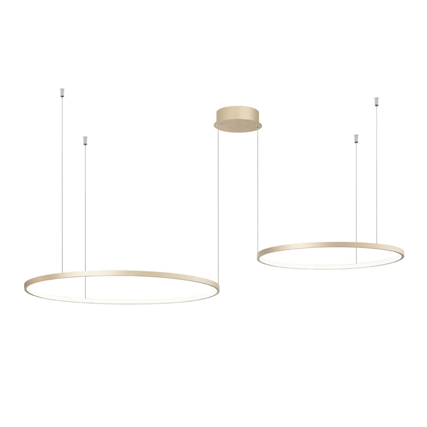 Ondaluce - LED люстра з регульованою яскравістю на тросі SOEL LED/28Вт/230В + LED/38Вт діам. 80/60 см золота