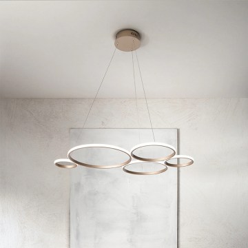 Ondaluce - LED-люстра з регулюванням яскравості на тросі POIS LED/60W/230V золота
