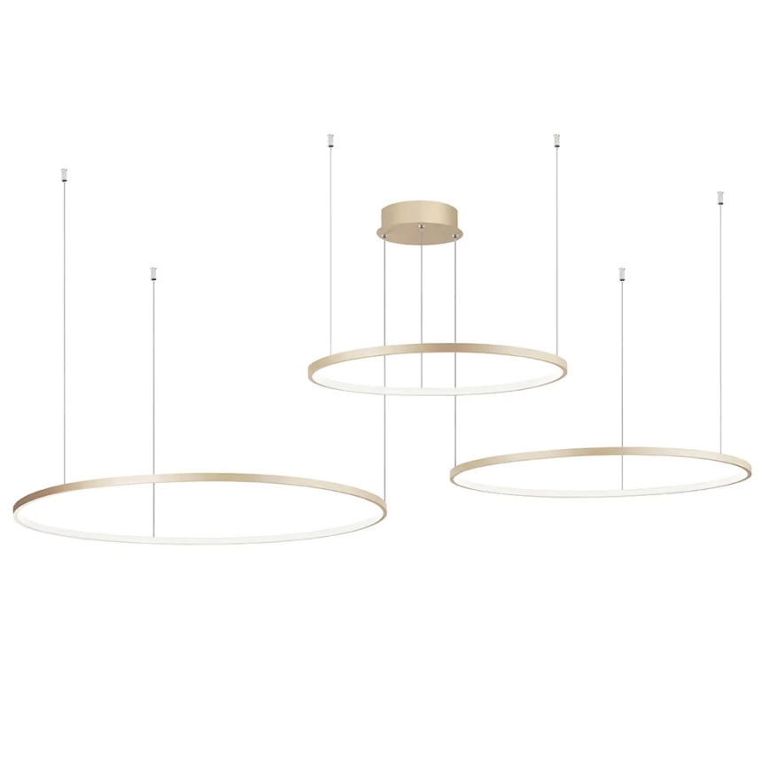 Ondaluce - підвісна LED-люстра SOEL з регулюванням яскравості LED/28W/230V + LED/38W + LED/47W, діаметр 100/80/60 cm, золота
