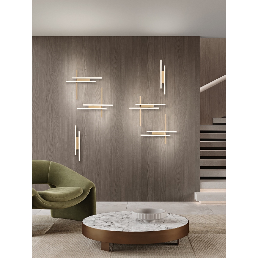 Ondaluce - LED настінний світильник MOVIDA LED/16W/230V з регулюванням яскравості, золотий