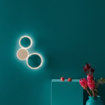 Ondaluce - LED настінний світильник POIS LED/20W/230V, золотистий