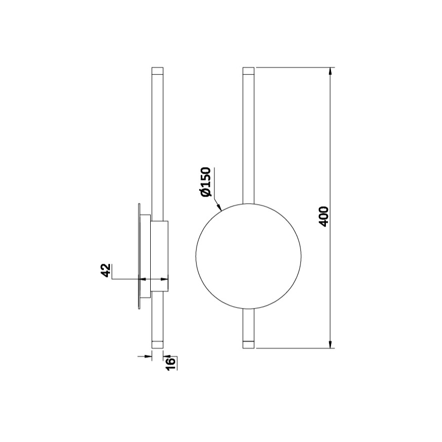 Ondaluce - LED настінний світильник з можливістю регулювання яскравості JAMES LED/16W/230V золотистий