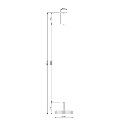 Ondaluce - LED-подвесной светильник на тросе NINA LED/20W/230V, диаметр 19 см, золотой