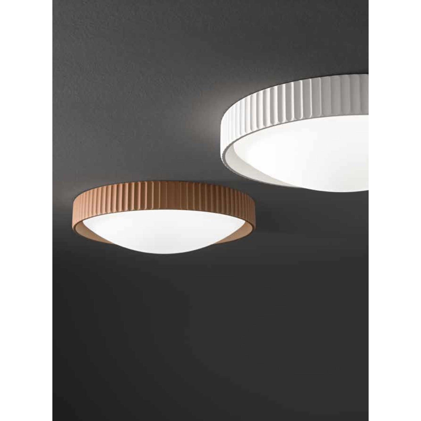 Ondaluce - LED стельовий світильник CONCRETE LED/20W/230V діаметр 41 см бетон/коричневий