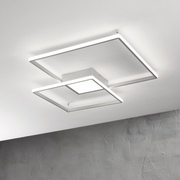 Ondaluce - LED стельовий світильник з регулюванням яскравості DOWEL LED/46W/230V сріблястий