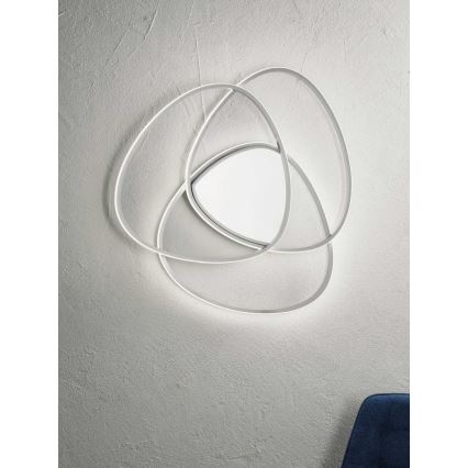 Ondaluce - LED стельовий світильник з регулюванням яскравості ROSE LED/60W/230V 50x54 cm сріблястий