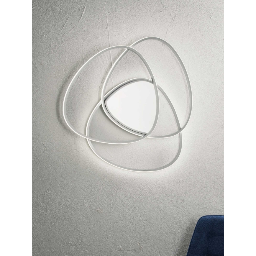 Ondaluce - LED стельовий світильник з регулюванням яскравості ROSE LED/60W/230V 50x54 cm сріблястий