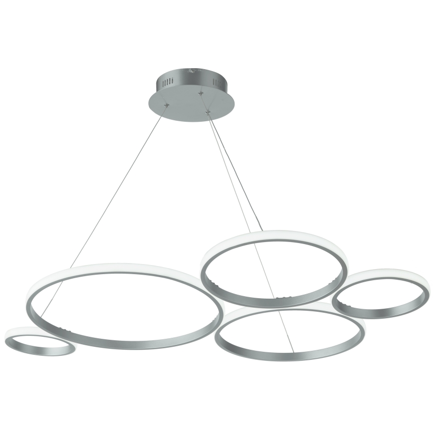 Ondaluce - LED затемнювана підвісна люстра на тросі POIS LED/60W/230V срібляста