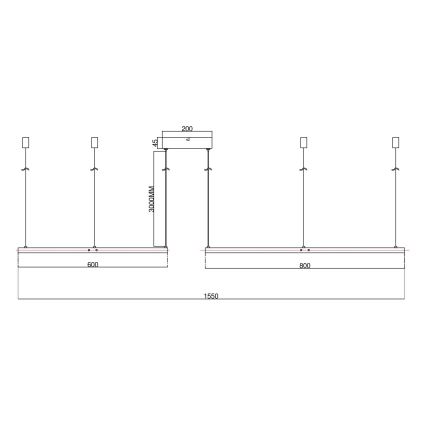 Ondaluce - LED-люстра з регулюванням яскравості на тросі SOEL LED/28W/230V + LED/38W 3000/4000K діам. 80/60 cm біла