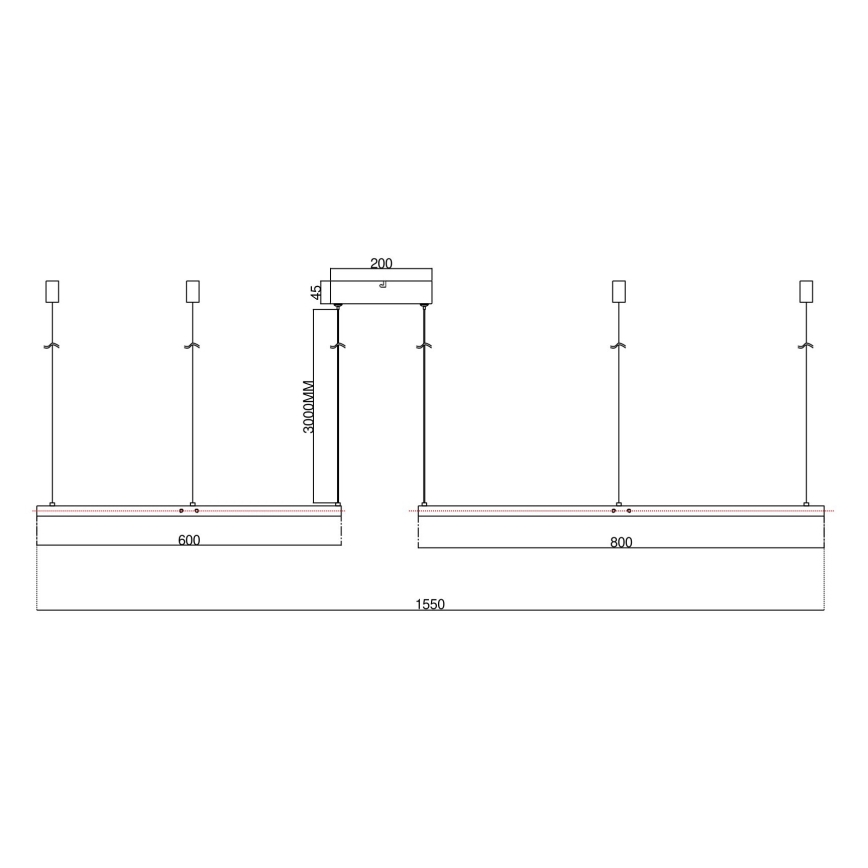 Ondaluce - LED-люстра з регулюванням яскравості на тросі SOEL LED/28W/230V + LED/38W 3000/4000K діам. 80/60 cm біла