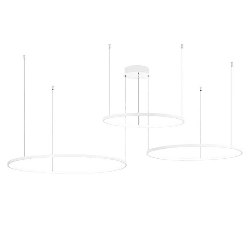 Ondaluce - LED димована підвісна люстра на тросі SOEL LED/28W/230V + LED/38W + LED/47W 3000/4000K діам. 100/80/60 см біла