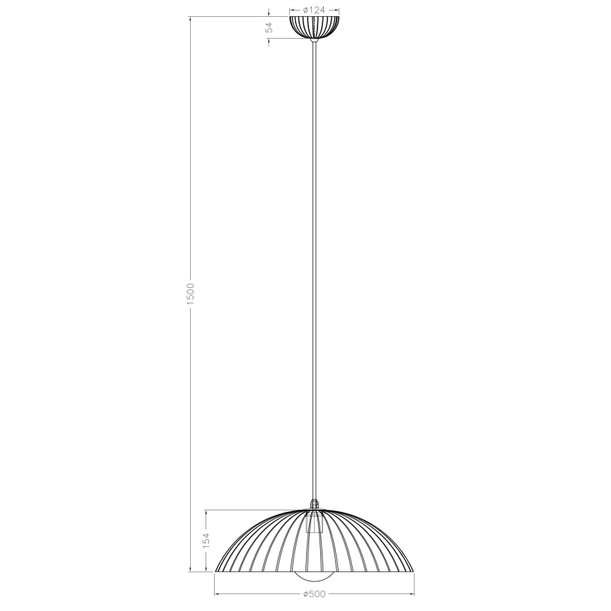 Ondaluce - Люстра на шнурі RUSTIC 1xE27/15W/230V, діаметр 50 см, бетон/коричневий