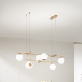Ondaluce - Люстра на тросе JEWEL 6xE14/10W/230V золотая/белая