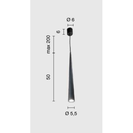 Ondaluce - Люстра на тросе NOA 1xGU10/20W/230V, диаметр 5,5 см, золотая