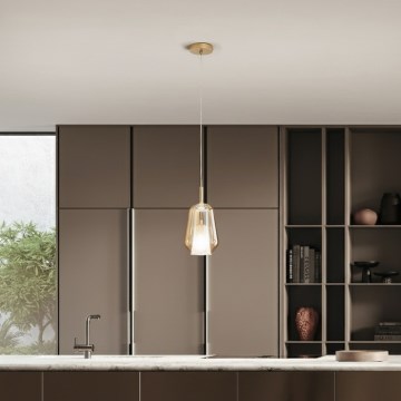 Ondaluce - Люстра на тросе THELMA 1xE27/15W/230V дымчато-бежевая