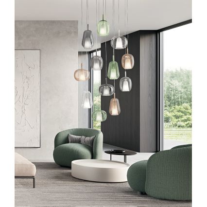 Ondaluce - Люстра на тросе THELMA 1xE27/15W/230V прозрачная