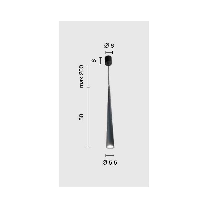 Ondaluce - Люстра на тросі NOA 1xGU10/20W/230V, діам. 5,5 см, золота