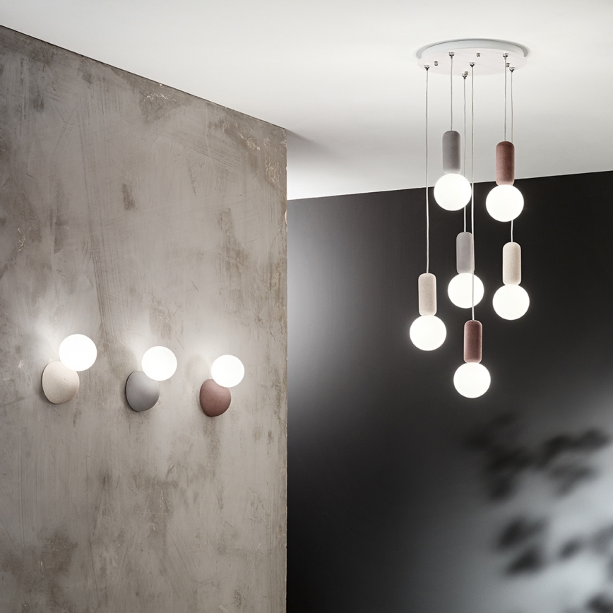 Ondaluce - Настінний світильник ROCK 1xG9/7W/230V бетон/білий