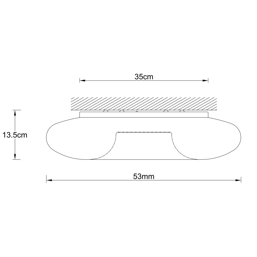 Ondaluce - Потолочный светильник DODI 4xE27/15W/230V диаметр 53 см белый