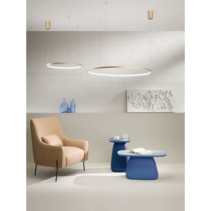 Ondaluce - регульована LED-люстра на тросі SOEL LED/47W/230V, діаметр 100 см, золота