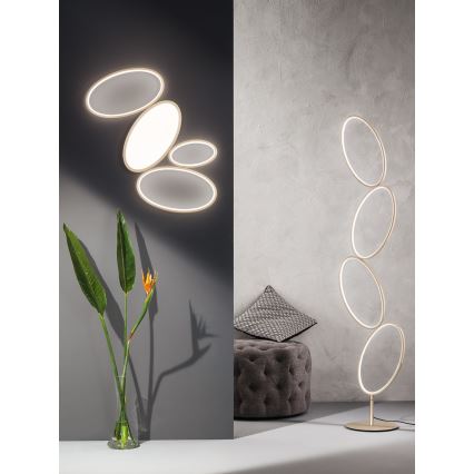 Ondaluce - регульована світлодіодна підлогова лампа RICE LED/38W/230V золота